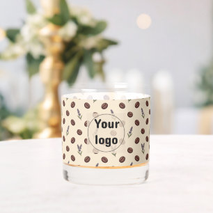 Vaso De Whiskey Patrón continuo de granos de café vintage y lavand