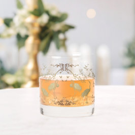 Vaso De Whiskey Patrón de arte de grullas elegantes | Aves de grul
