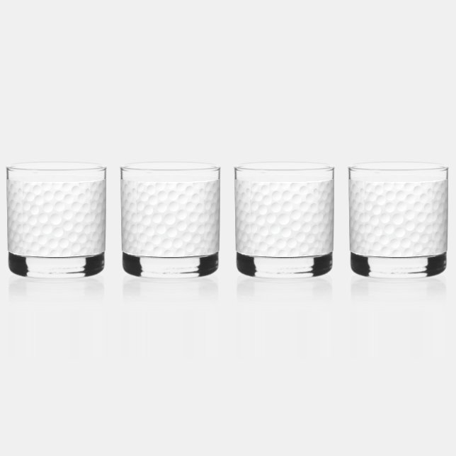 Vaso De Whiskey Patrón de bolas de golf (Anverso)