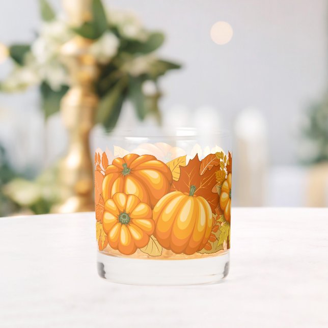 Vaso De Whiskey Patrón de calabazas de Halloween en temporada de o (Insitu (Boda))