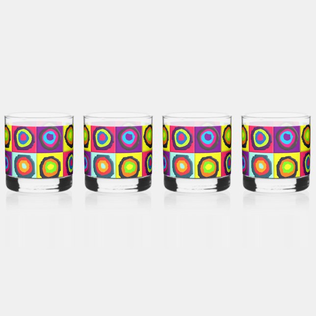 Vaso De Whiskey patrón de círculos (Anverso)