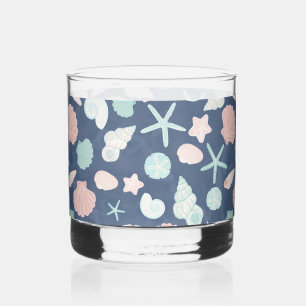 Vaso De Whiskey patrón de conchas marinas