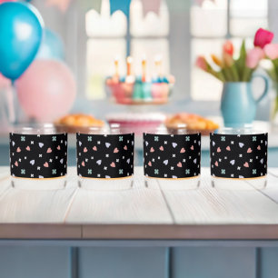 Vaso De Whiskey Patrón de corazones de trébol adorable de amor afo