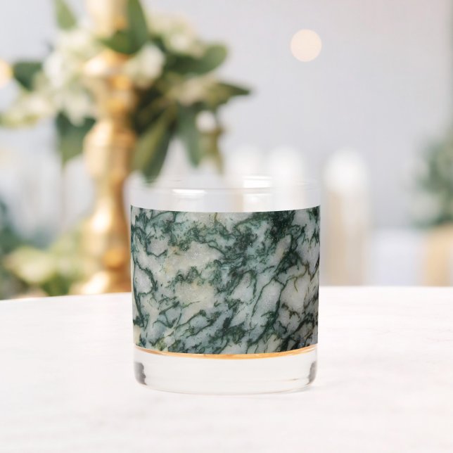 Vaso De Whiskey Patrón de envejecimiento de árbol verde (Insitu (Boda))