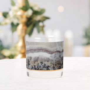 Vaso De Whiskey Patrón de piedra de agitar dendrítico