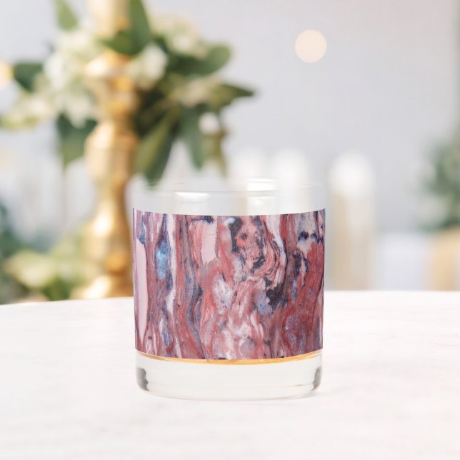 Vaso De Whiskey Patrón de Piedra Mineral Dolomita Rojo (Insitu (Boda))