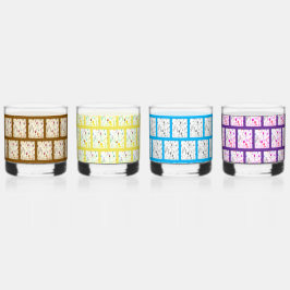 Vaso De Whiskey Patrón de pradera de flores silvestres botánicas