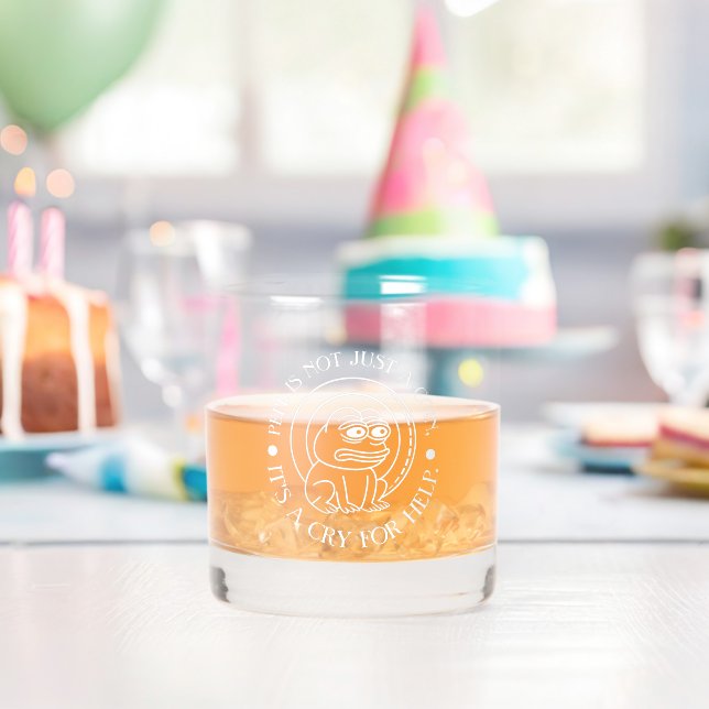 Vaso De Whiskey Pepecoin Degen Whiskey Glass (Insitu (Cumpleaños))