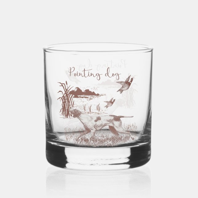 Vaso De Whiskey Perro puntero (Anverso)