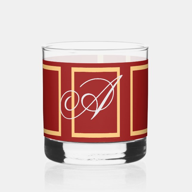 Vaso De Whiskey Personalice Con Su Geo Inicial (Anverso)