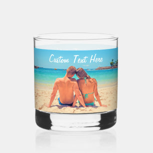 Vaso De Whiskey Personaliza tus fotos y texto favoritos