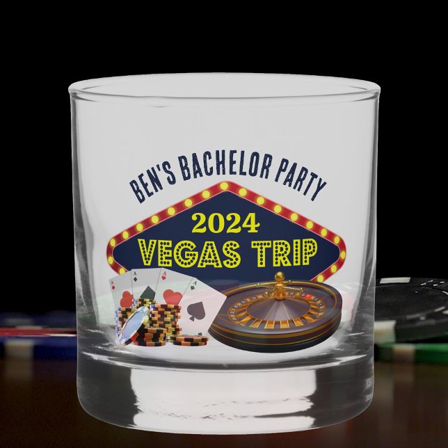 Vaso De Whiskey Personalizable Bachelor Party Las Vegas Trip Casin (Subido por el creador)