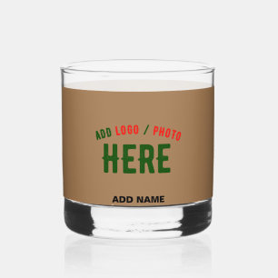 VASO DE WHISKEY PERSONALIZABLE MODERNO ELEGANTE BROWN VERIFICADO M