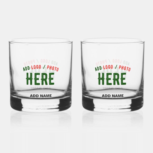 VASO DE WHISKEY PERSONALIZABLE MODERNO ESTILO CLARO VERIFICADO MAR (Anverso)
