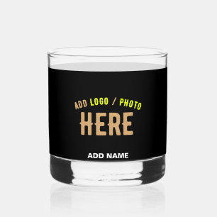 VASO DE WHISKEY PERSONALIZABLE MODERNO ESTILO NEGRO VERIFICADO MAR