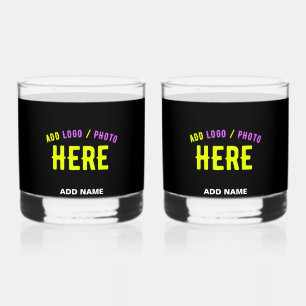 VASO DE WHISKEY PERSONALIZABLE MODERNO ESTILO NEGRO VERIFICADO MAR