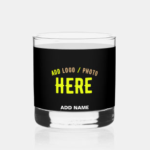 VASO DE WHISKEY PERSONALIZABLE MODERNO ESTILO NEGRO VERIFICADO MAR
