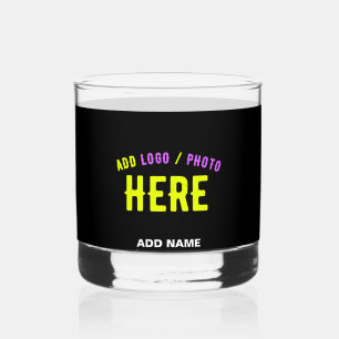VASO DE WHISKEY PERSONALIZABLE MODERNO ESTILO NEGRO VERIFICADO MAR