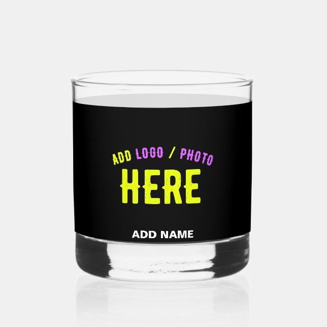 VASO DE WHISKEY PERSONALIZABLE MODERNO ESTILO NEGRO VERIFICADO MAR (Anverso)