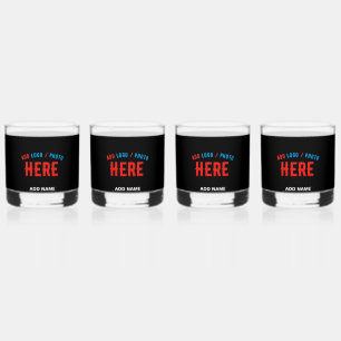 VASO DE WHISKEY PERSONALIZABLE MODERNO ESTILO NEGRO VERIFICADO MAR