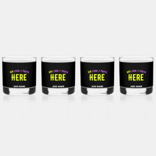 VASO DE WHISKEY PERSONALIZABLE MODERNO ESTILO NEGRO VERIFICADO MAR