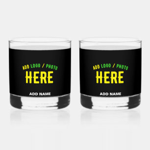 VASO DE WHISKEY PERSONALIZABLE MODERNO ESTILO NEGRO VERIFICADO MAR