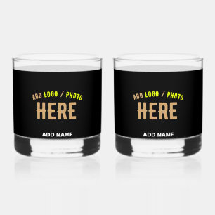 VASO DE WHISKEY PERSONALIZABLE MODERNO ESTILO NEGRO VERIFICADO MAR