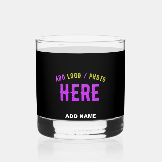 VASO DE WHISKEY PERSONALIZABLE MODERNO ESTILO NEGRO VERIFICADO MAR (Anverso)