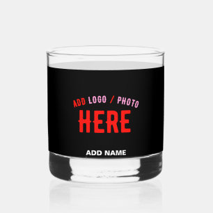 VASO DE WHISKEY PERSONALIZABLE MODERNO ESTILO NEGRO VERIFICADO MAR