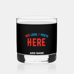 VASO DE WHISKEY PERSONALIZABLE MODERNO ESTILO NEGRO VERIFICADO MAR