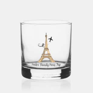 Vaso De Whiskey Personalizable París Viaje Moda Torre Eiffel