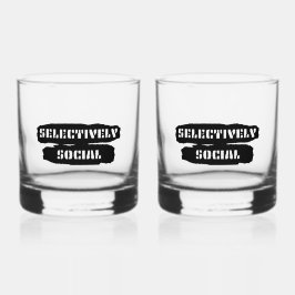Vaso De Whiskey Personalizable selectivamente social