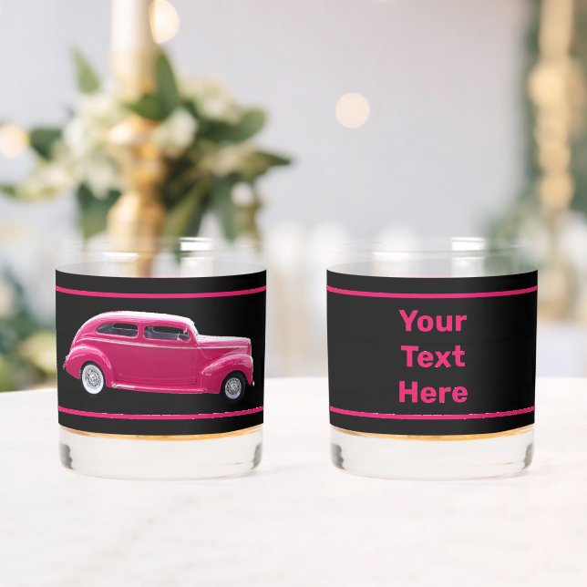 Vaso De Whiskey Personalizado 1940 Famoso americano Make Sedan (Insitu (Boda))