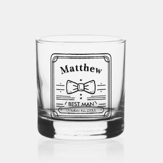 Vaso De Whiskey Personalizado de Best Man Groomsman
