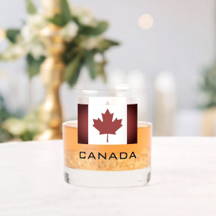 Vaso De Whiskey Personalizado de la bandera canadiense patriota va