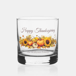 Vaso De Whiskey Personalizado de las calabazas ventilares del Día