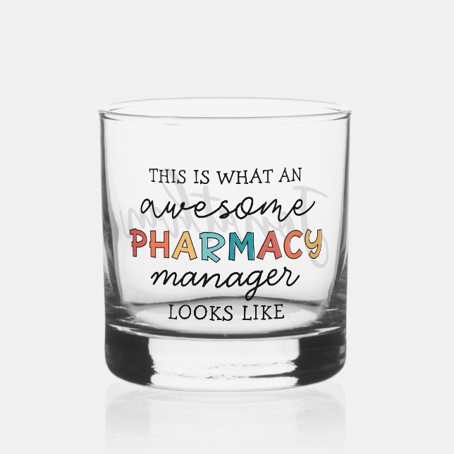 Vaso De Whiskey Personalizado Director de Farmacia Awesome Funny (Anverso)