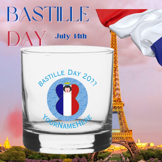 Vaso De Whiskey Personalizado el Día Francés de la Bastilla (Subido por el creador)