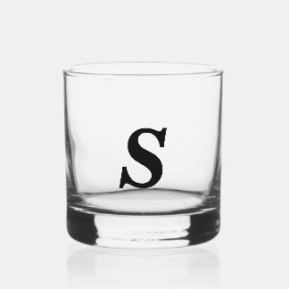 Vaso De Whiskey Personalizado Monograma moderno inicial