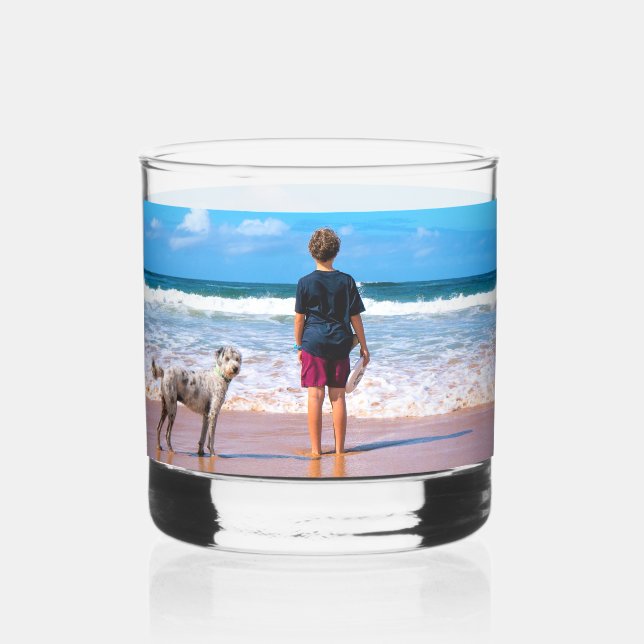 Vaso De Whiskey Personalizado personalizado Foto de su Mascota (Izquierda)