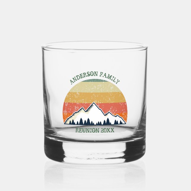 Vaso De Whiskey Personalizado Retiro de otoño Fiesta de la montaña (Anverso)