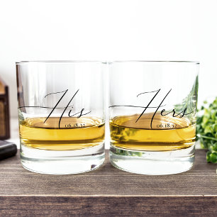 Vaso De Whiskey Personalizado Su y Su Fecha Boda