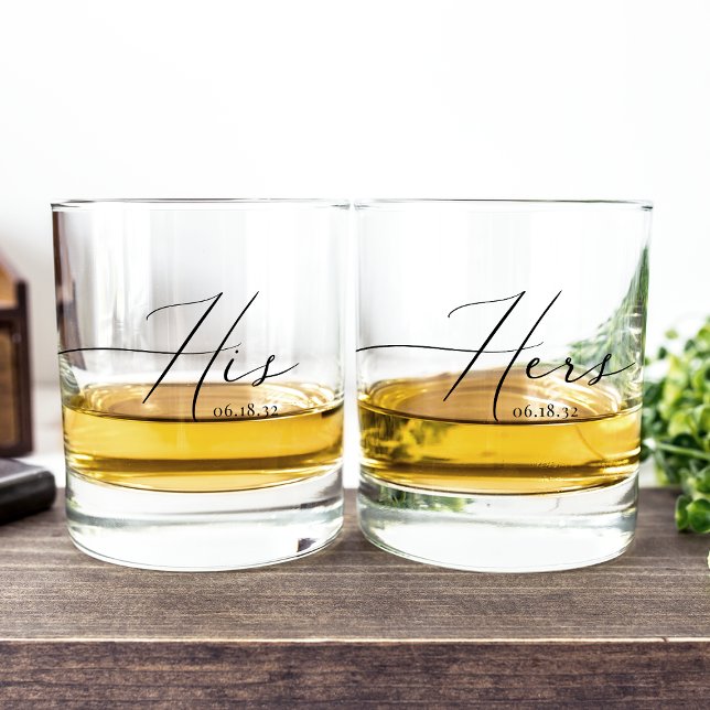 Vaso De Whiskey Personalizado Su y Su Fecha Boda (Subido por el creador)