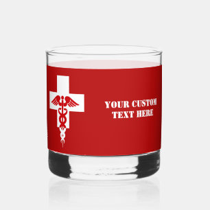 Vaso De Whiskey Personalizado Textos Profesional Médico