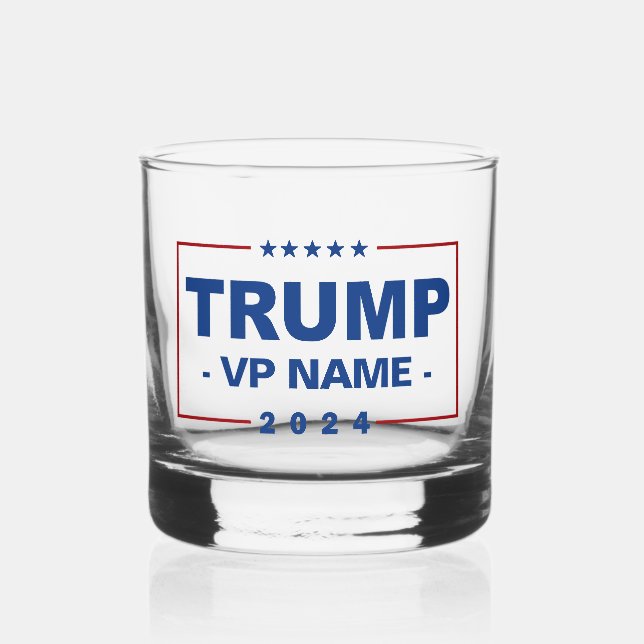 Vaso De Whiskey Personalizado Trump Vicepresidente 2024 (Anverso)