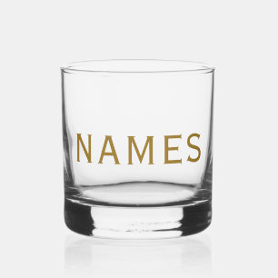 Vaso De Whiskey Personalizados con Apellido o Apodo en Ellos