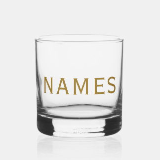 Vaso De Whiskey Personalizados con Apellido o Apodo en Ellos