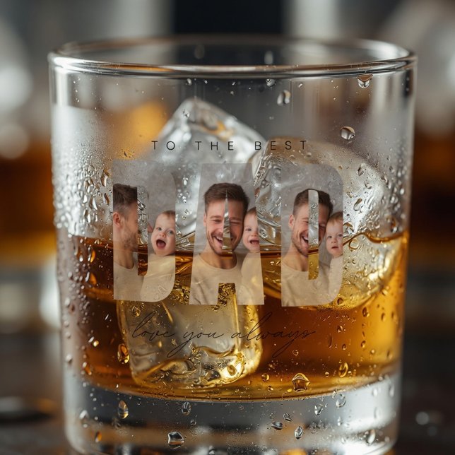 Vaso De Whiskey Personalized Dad Photo | Custom Father's Day Gift (Subido por el creador)