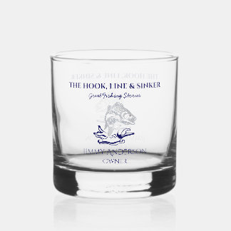 Vaso De Whiskey Pesca Pescador Pescador Drinkware Rocks