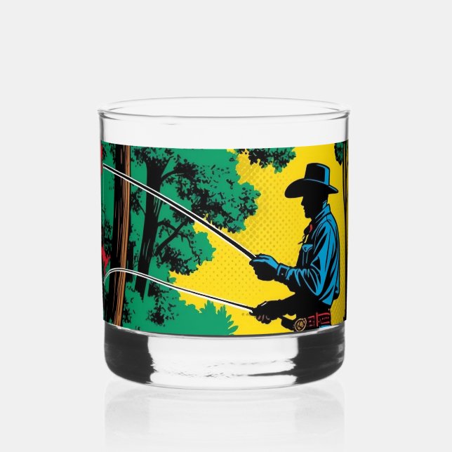 Vaso De Whiskey Pescador en la Glass Whiskey Riverbank (Anverso)